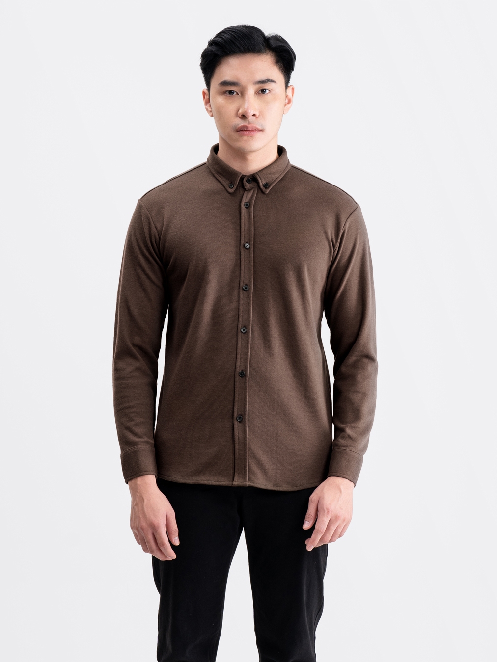 Jual Livehaf - Copiq Long Shirt Brown | Shopee Indonesia