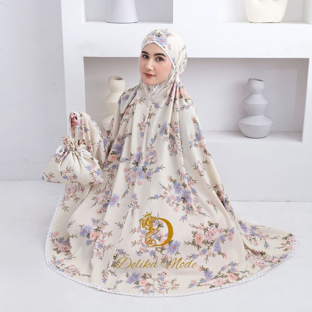 DelikaMode - Mukena Dewasa Jumbo Rayon Viscose Motif Premium