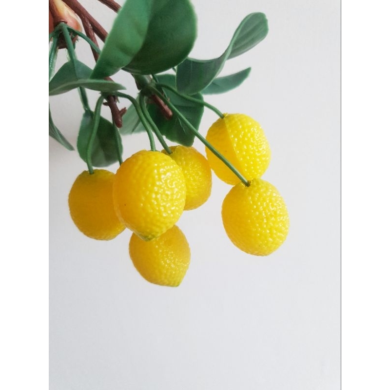 Jual Buah Lemon Hias Hiasan Buah Palsu Artificial Lemon Fruit Premium