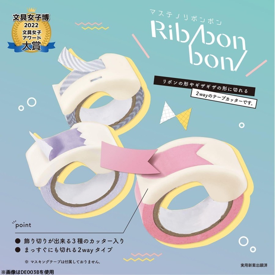 Jual Kutsuwa Masteno Ribbon Bon Masking Tape Cutter 15mm Pemotong Tape ...