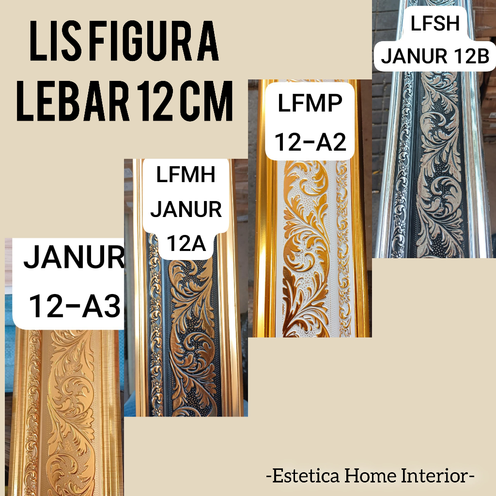 Jual Lis Plafon Pvc Mewah Model Figura Lebar Cm Ukuran Cm X