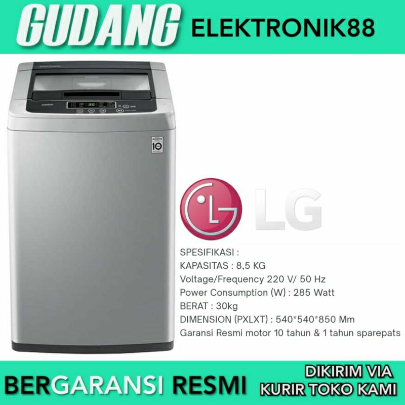 Jual Mesin Cuci LG 1 Tabung 8 5 Kg T2185VSPCK Top Loading Lg 8 5Kg