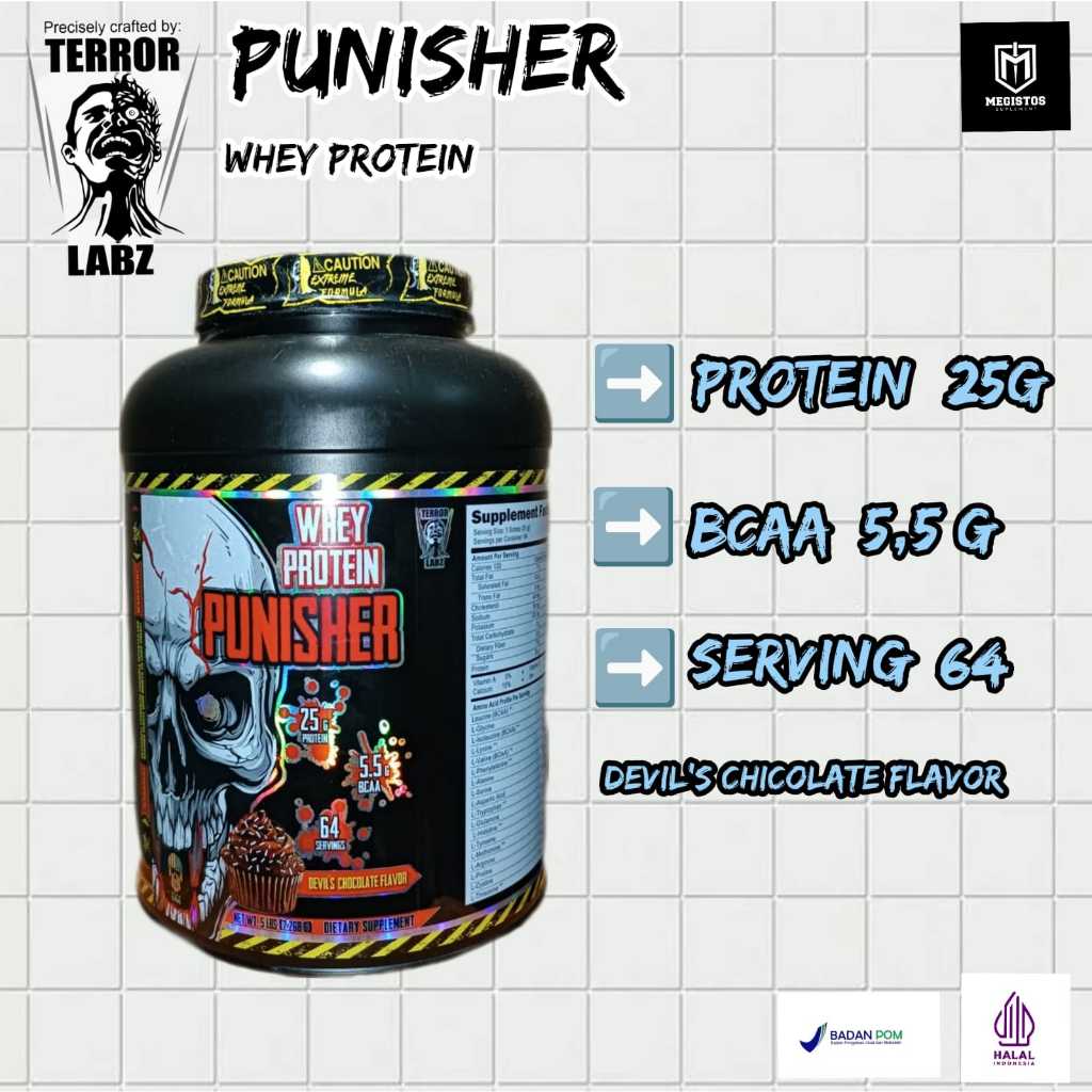 Jual Terror Labs PUNISHER WHEY PROTEIN 5Lbs DEVIL'S CHOCOLATE | Shopee ...