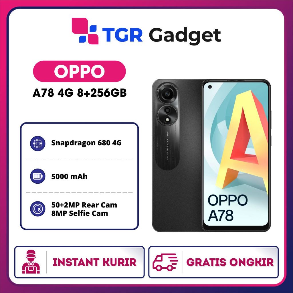 Jual Oppo A78 4G 8/256GB [+8GB Extended RAM] Original Garansi Resmi 1 ...