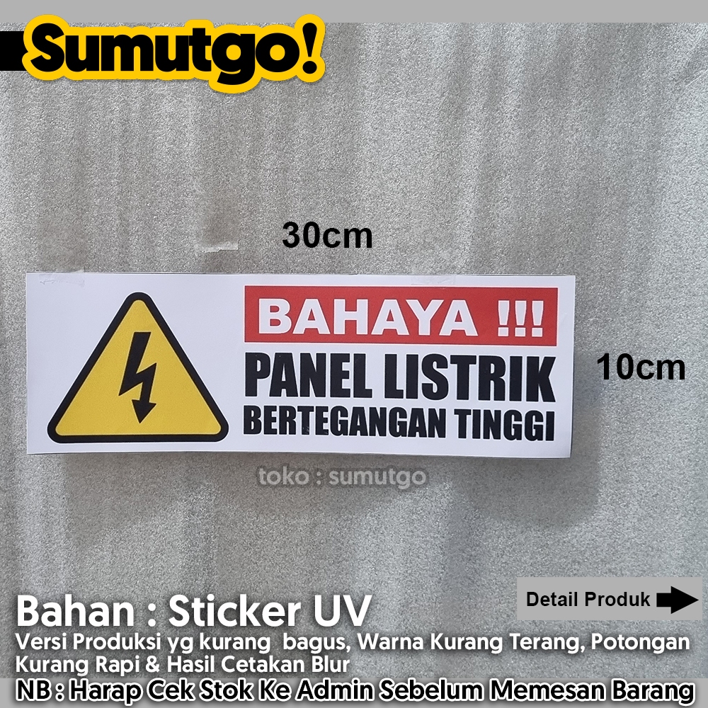 Jual Promo Barang Reject Stiker Warning Hati Hati Awas Bahaya Panel