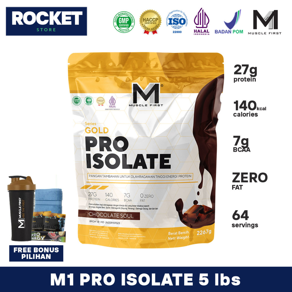 Jual Muscle First Pro Isolate 5lbs / 2.2 Kg Gold Series MuscleFirst M1 ...