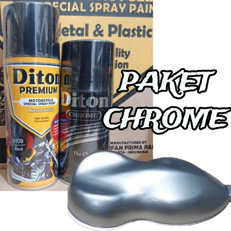 Jual Paket Lengkap Chrome Chrome Pilox Pilox Cat Pilox Diton Premium 9109 Black Gloss 400cc 8831