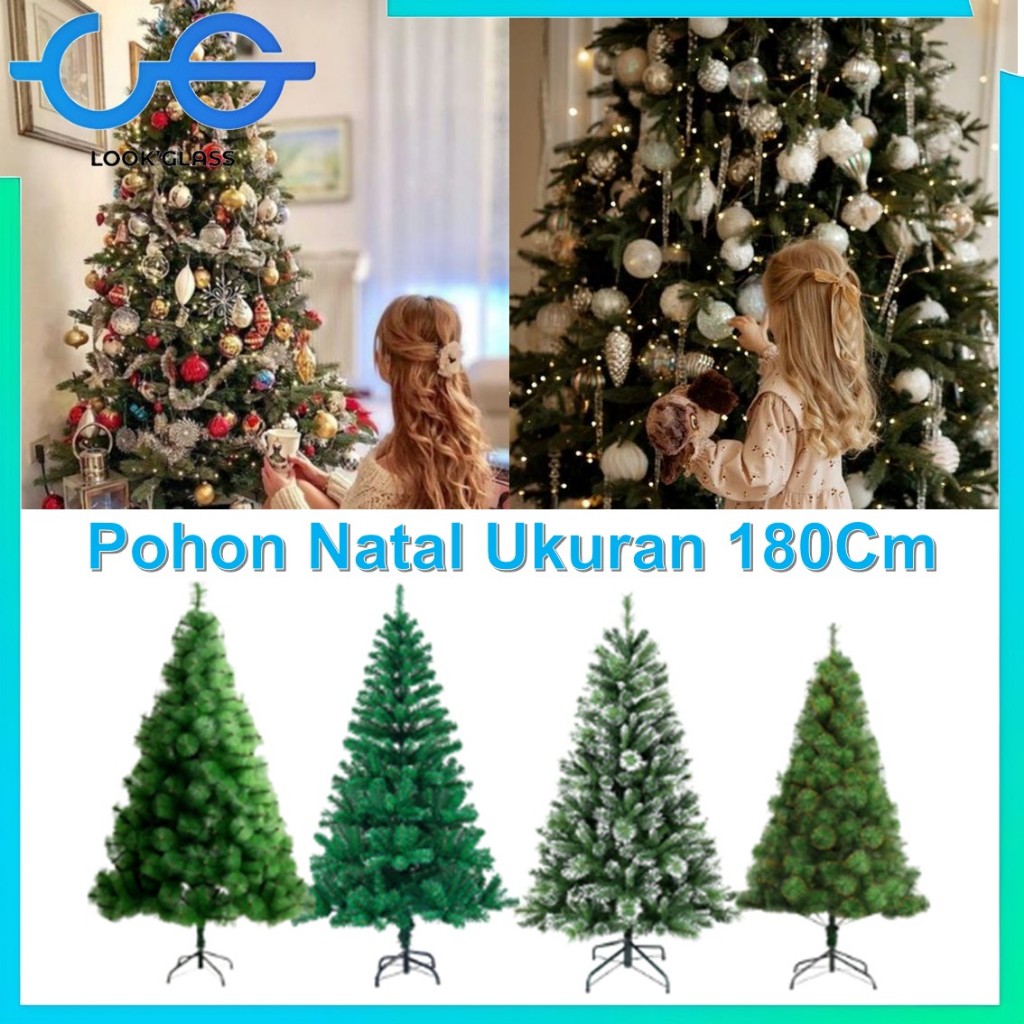 Jual ABS Pohon Natal 180CM 6 Kaki Gold Pine Dekorasi Rumah Hiasan Natal ...