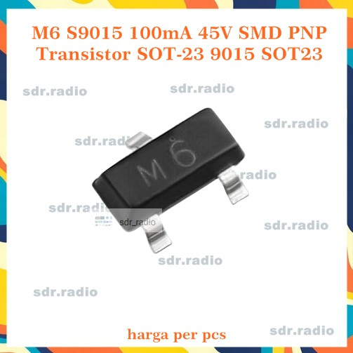 Jual Transistor M6 S9015 100mA 45V SMD PNP Transistor SOT-23 9015 SOT23 ...