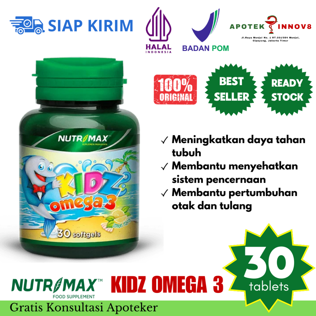 Jual Nutrimax Kidz Omega 3 30 Tablet Meningkatkan Daya Tahan Tubuh