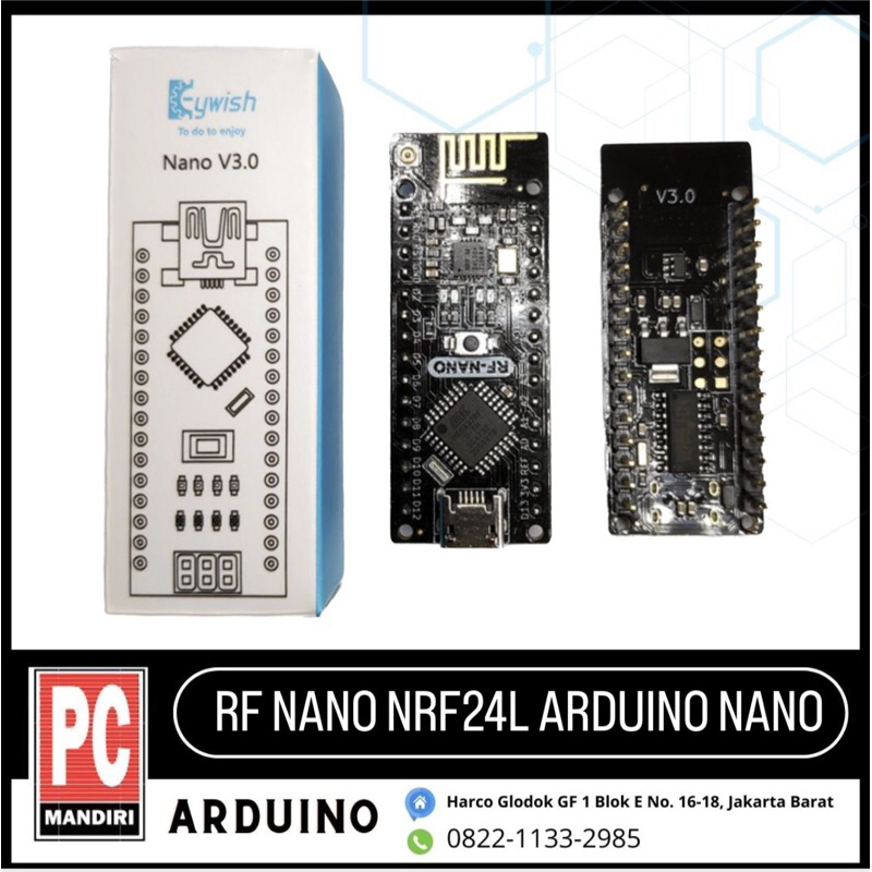 Jual RF Nano NRF24L01 + Arduino Nano V3 Integrated Wireless | Shopee