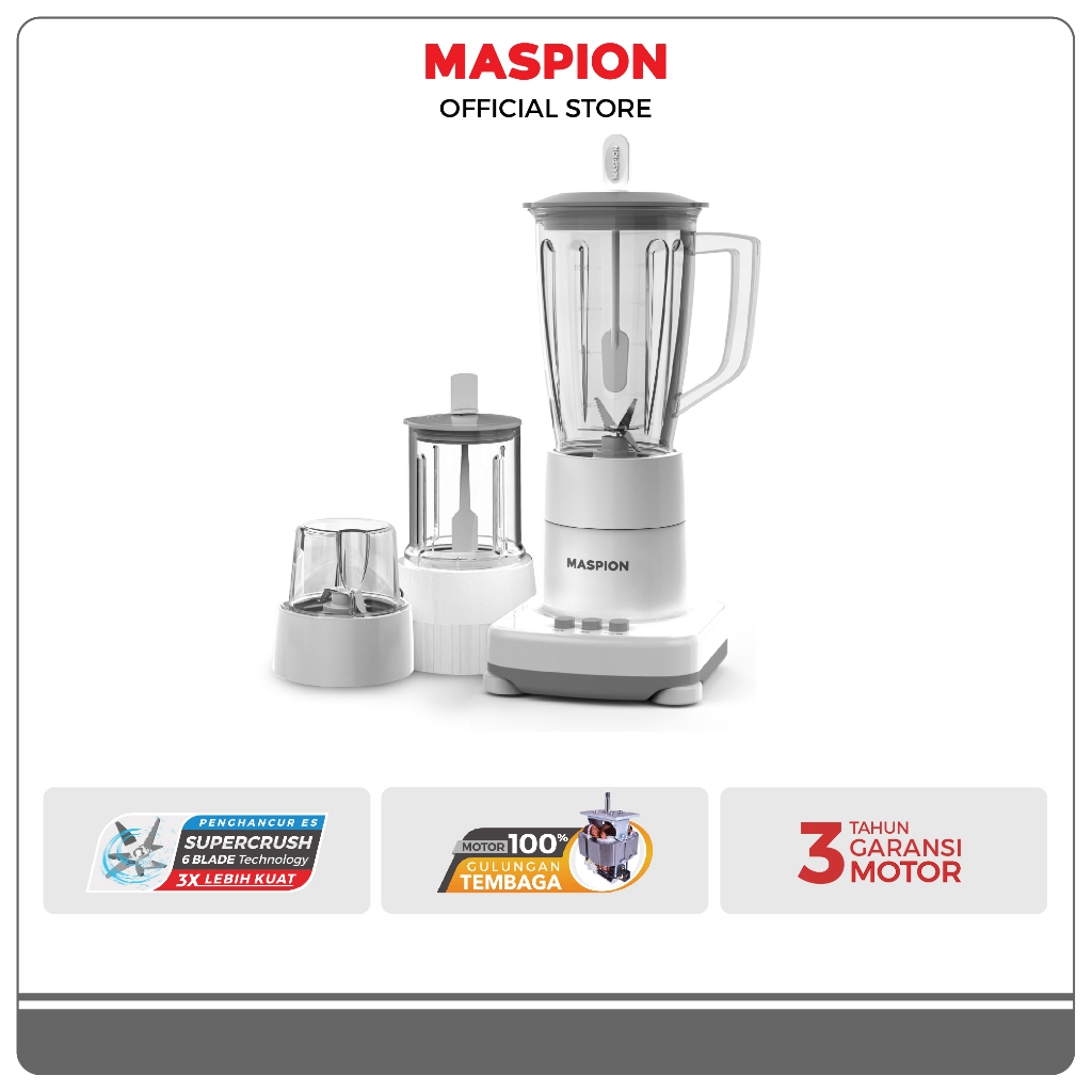 Jual Maspion Pelumat Blender with Wet Miller and Dry Miller 1 Liter MT