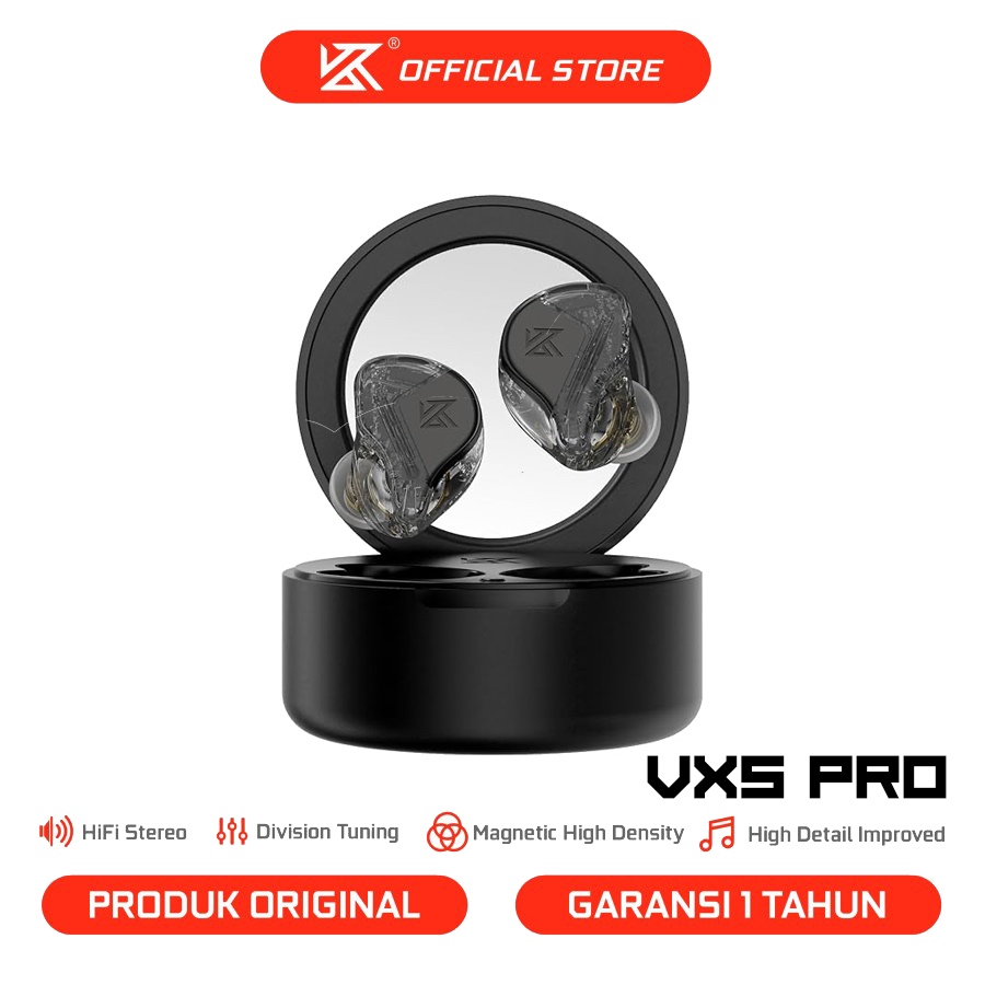 Jual [KZ Official Store] KZ VXS Pro TWS Earphone Bluetooth 5.3 Wireless ...