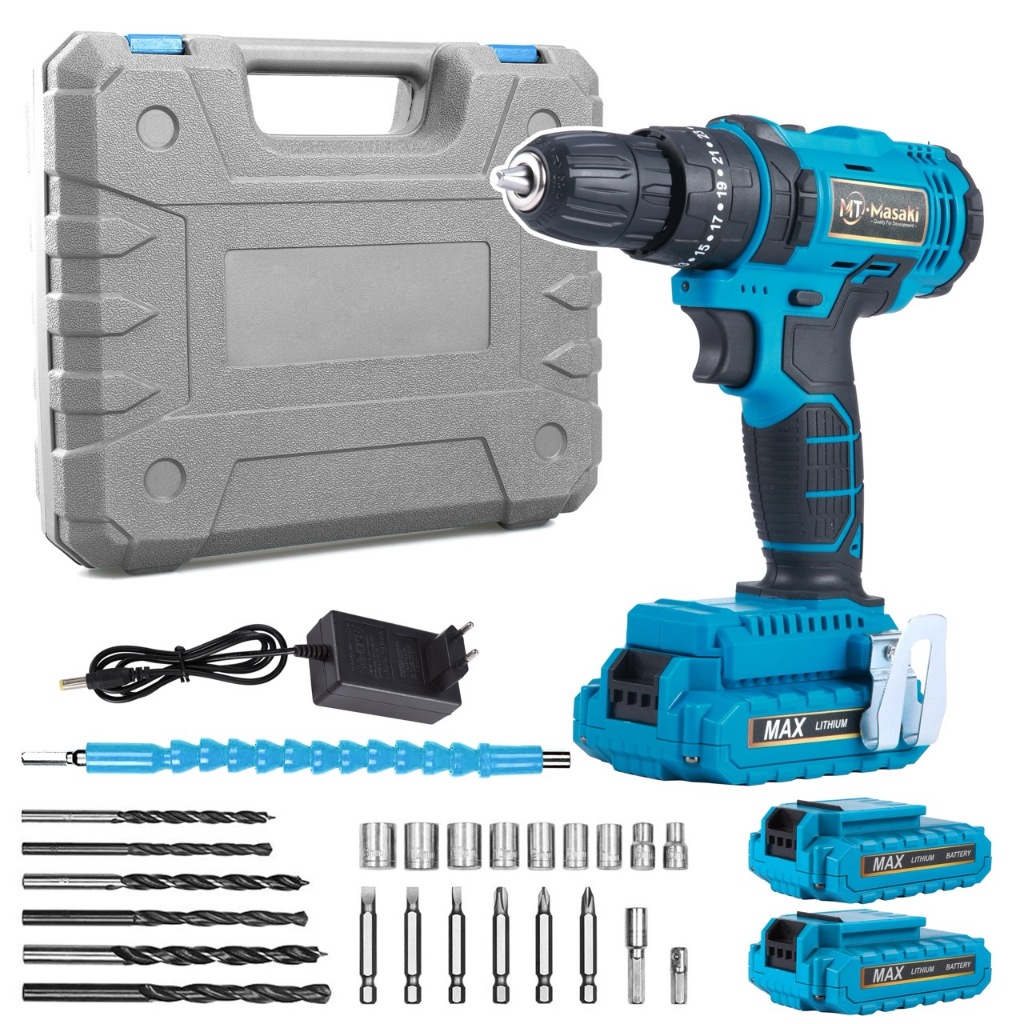 Jual MTMASAKI Mesin Bor Baterai Tangan Cordless Drill 21VF MT-8300 ...