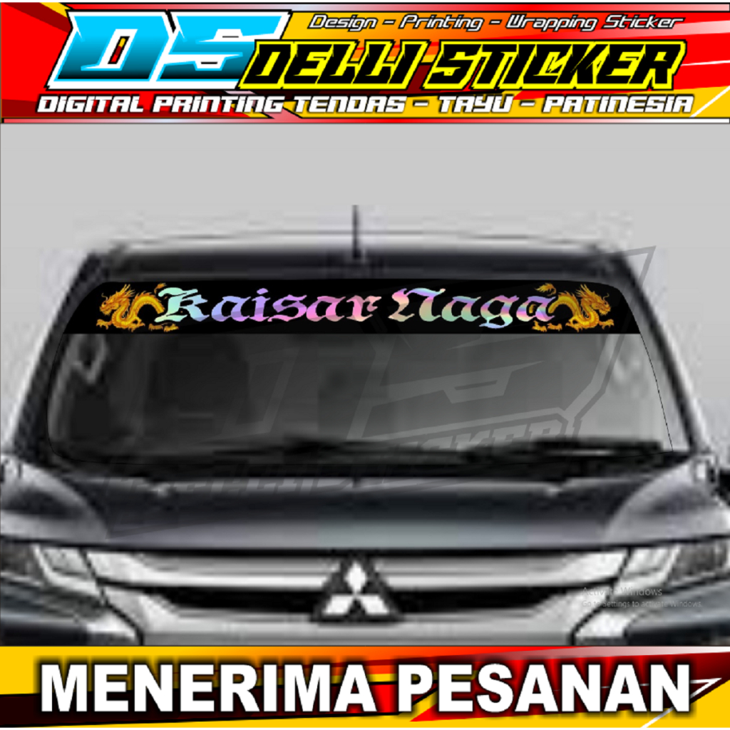 Jual Stiker Kaca Depan Mobil Triton Blok Print Dan Hologram Cutting