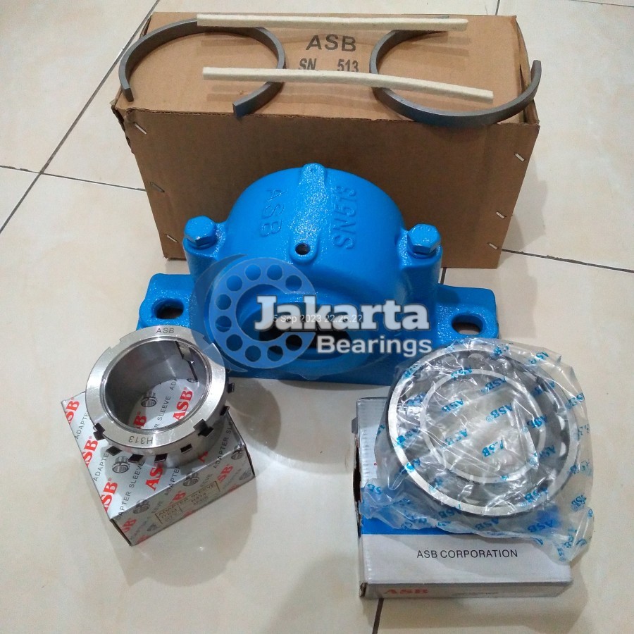 Jual PLUMMER BLOCK SET SN 513 / SN513 - BEARING 22213CAKW33 ADAPTER H ...