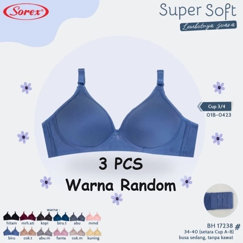 Jual Isi Pcs Bh Sorex Tanpa Kawat Bra Sorex Cup A Super Soft Busa Sedang Shopee Indonesia