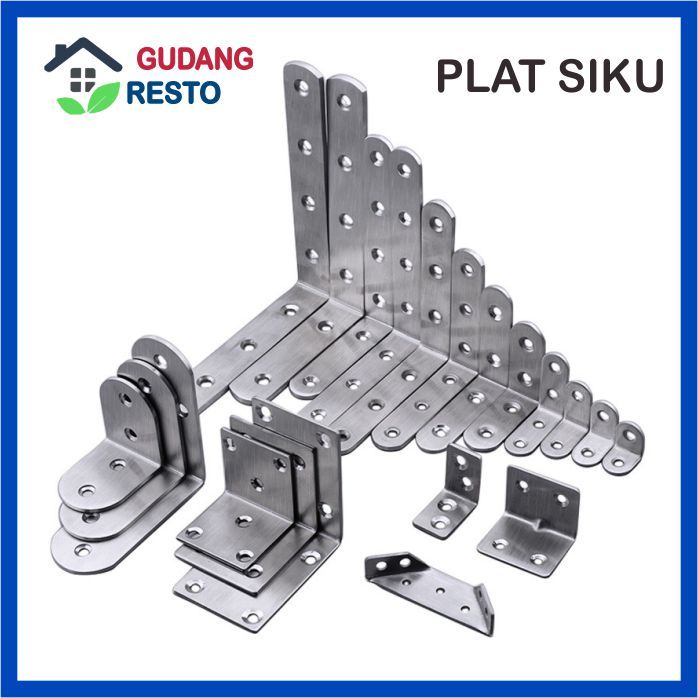 Jual Plat Siku Besi L Rak Penyangga Ambalan Bracket Braket Stainless