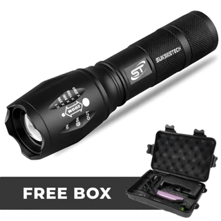Suksestech Senter Aluminium Zoom LED Super Terang Waterproof Free Box T669