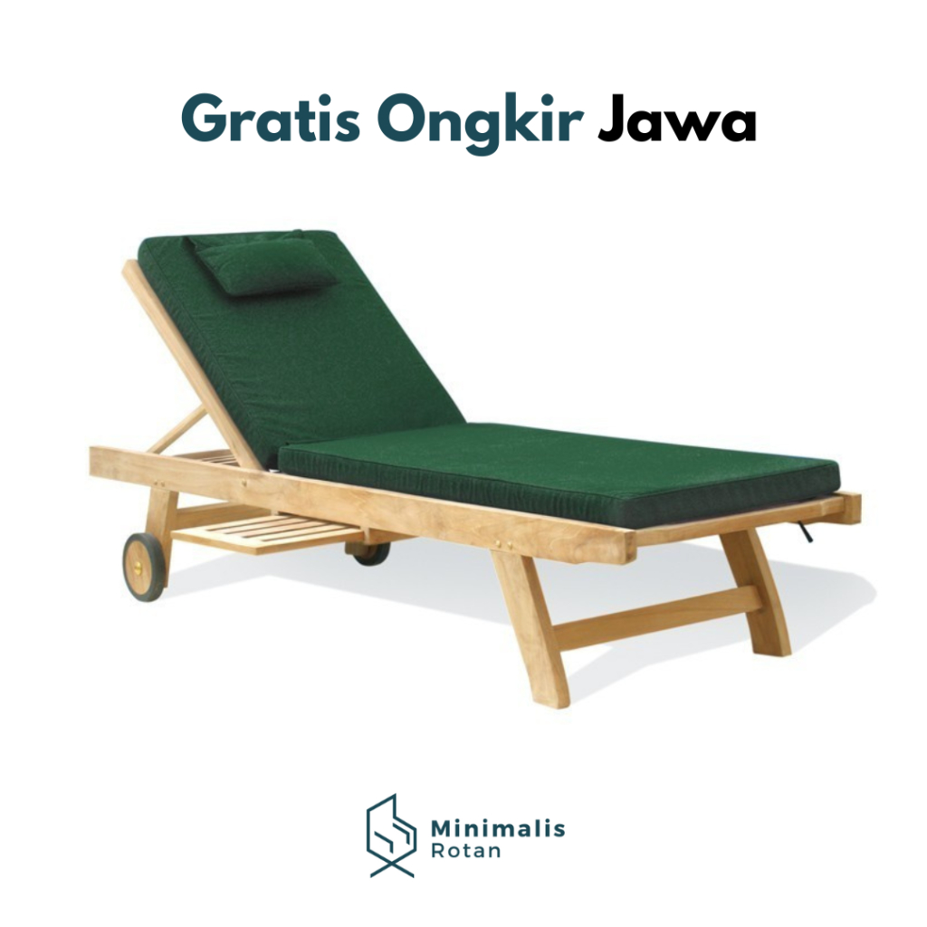 Jual Gratis Ongkir Sunbed Kayu Jati Teak Wood Sunlounger Kursi