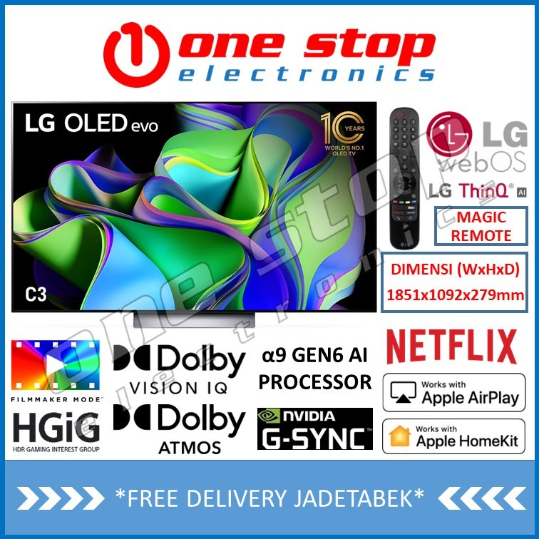 Jual LG OLED83C3 4K OLED evo AI ThinQ Smart TV 83 Inch OLED83C3PSA ...