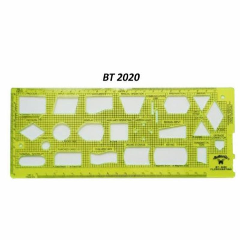 Jual BUTTERFLY BT2020 BT2030 FLOWCHART TEMPLATE RULER PENGGARIS FLOW ...