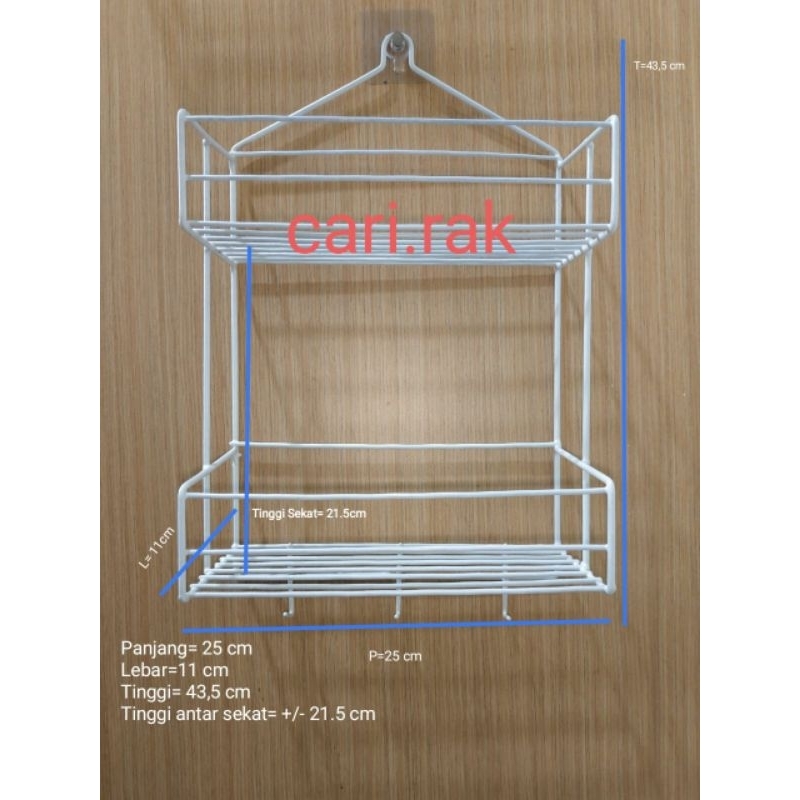 Jual Rak Bumbu Gantung 2 susun / Rak Dapur / Rak Kamar Mandi / Rak ...