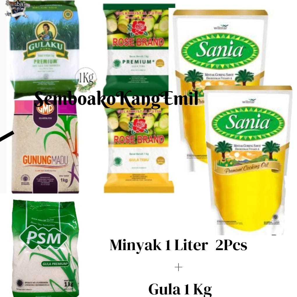 Jual Paket Minyak Sania 1L 2Pcs + Gula 1Kg | Shopee Indonesia