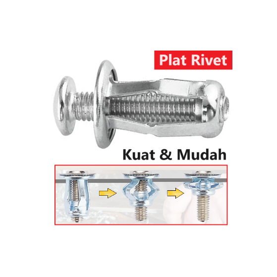 Jual Jack Nut - Rivet Plat Metal Mur Baut Drat Sekrup Fisher M4 M5 M6 ...