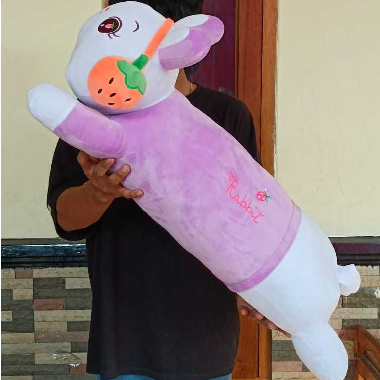 Jual Bantal Guling Rabbit Bunny Pakai Bando Strawberry Boneka kelinci ...