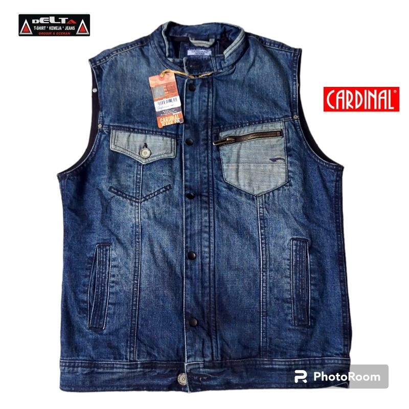 Jual CARDINAL Vest Rompi Jeans Denim Original || Rompi Jeans Original ...