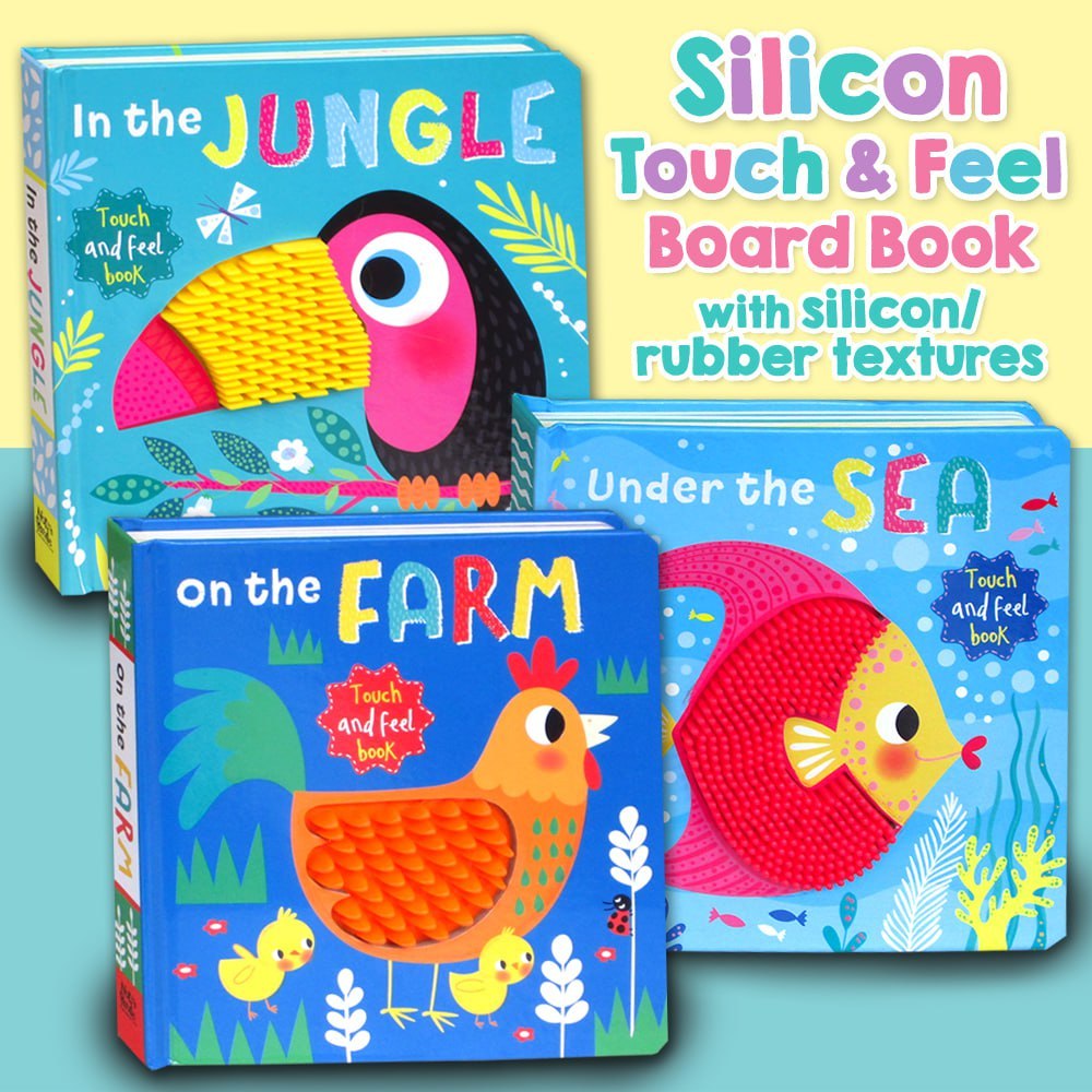 Jual [NPP] Silicon Touch and Feel Board Book - Farm - Jungle - Sea ...