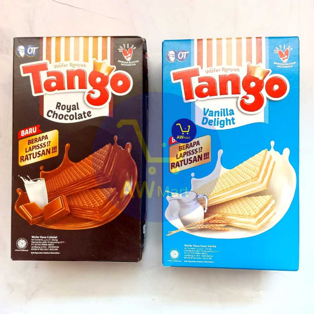 Jual WAFER TANGO BOX ISI PCS X GRAM WAFER TANGO VANILA DAN COKELAT BOX ISI PCS