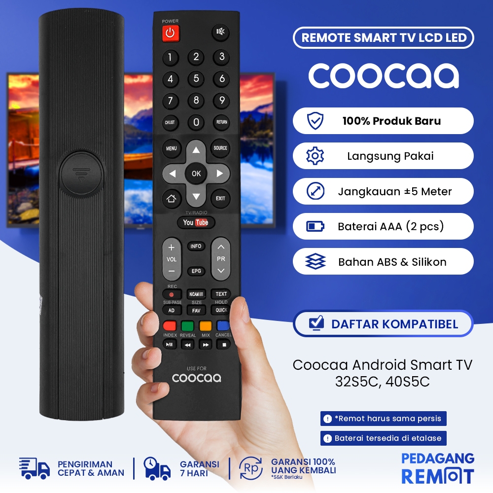 Jual Remote TV Coocaa LCD LED Android Smart TV Slim Infinity 32S5C ...