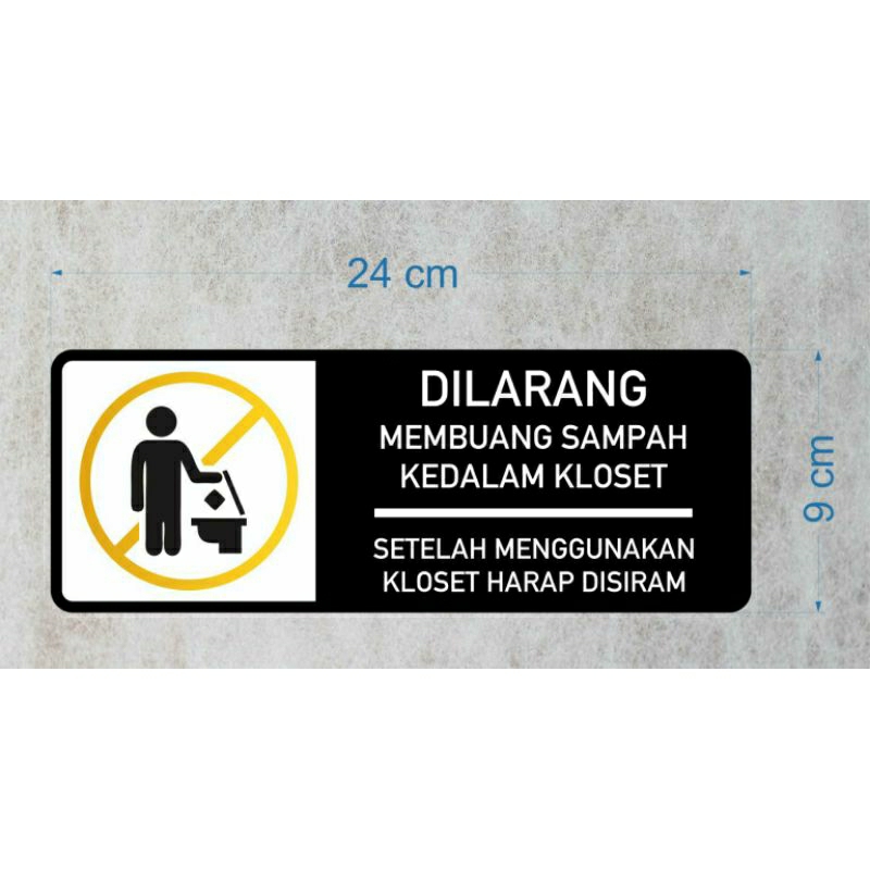 Jual Sign Akrilik Dilarang Buang Sampah Shopee Indonesia 6113