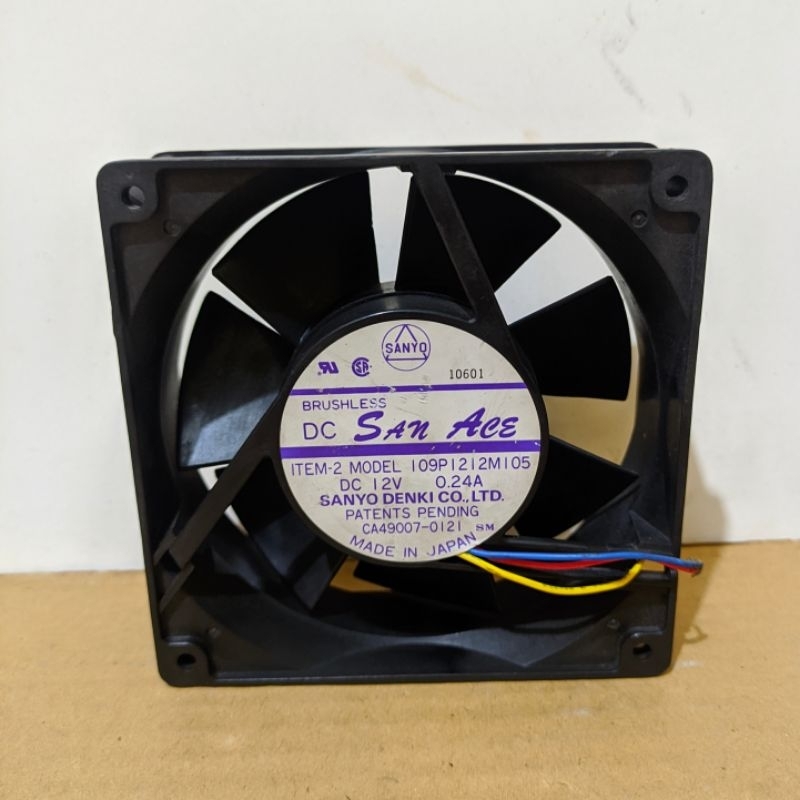 Jual BRUSHLESS FAN DC 12V 0.24A FAN DC BALL BEARING SAN ACE 12CM IN ...