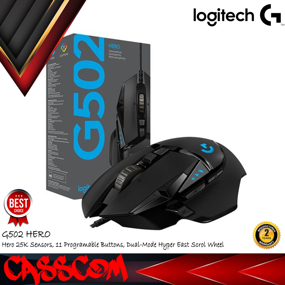 Jual Logitech G502 Hero High Performance Mouse Gaming Wired Rgb Shopee Indonesia 9135