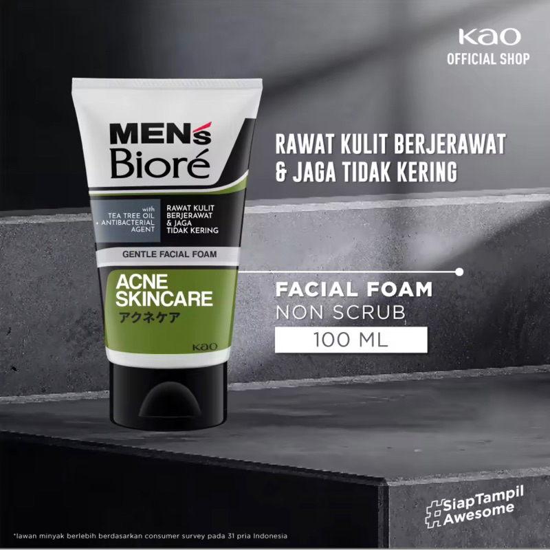 Kandungan Men's Biore Acne Skincare