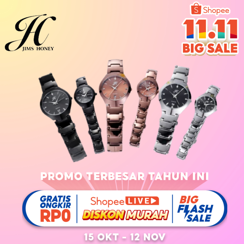 Jual Jam Tangan Couple Wanita Pria original JT 8411 8413 Jims Honey ori