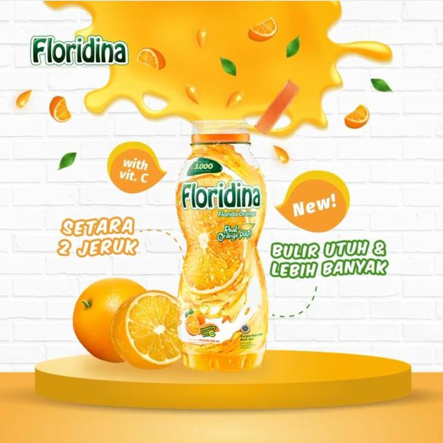 Jual Floridina Minuman Botol Mengandung Vit C Floridina Orange 360ml