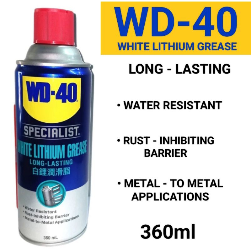 Jual WD 40 White Lithium Grease isi 360ml Gemuk Cair Sintetis Multi