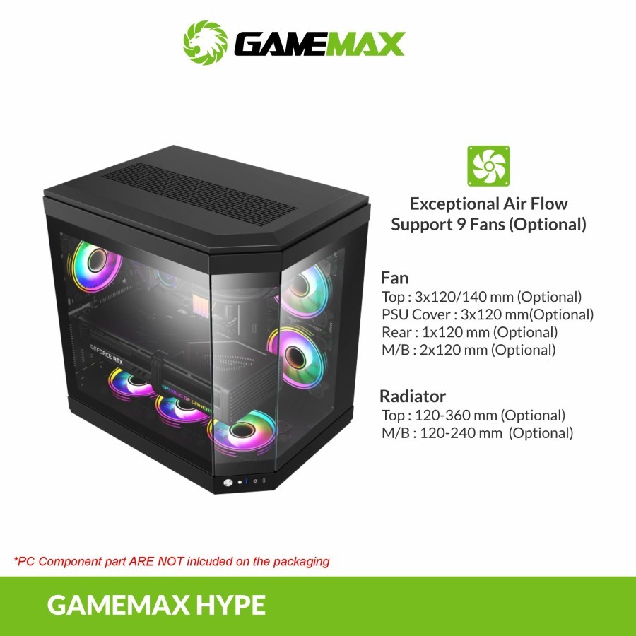 Jual Casing PC Gamemax HYPE Premium Mid-Tower ATX PC case | Shopee ...