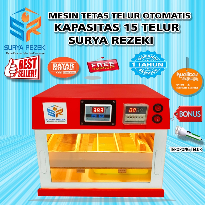 Jual mesin tetas telur full otomatis kapasitas 15 telur mesin tetas