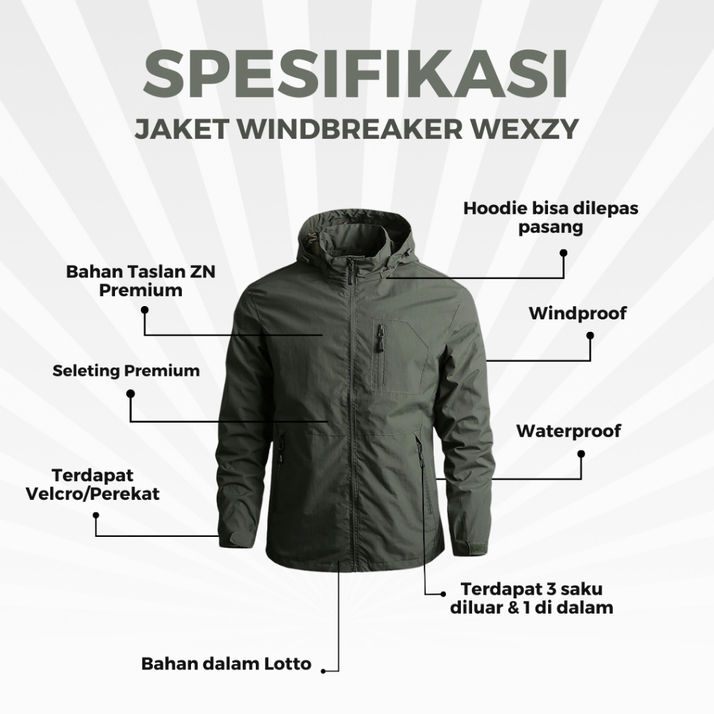Jual Larisko Jaket Windbreaker Wexzy Anti Air Premium Shopee Indonesia