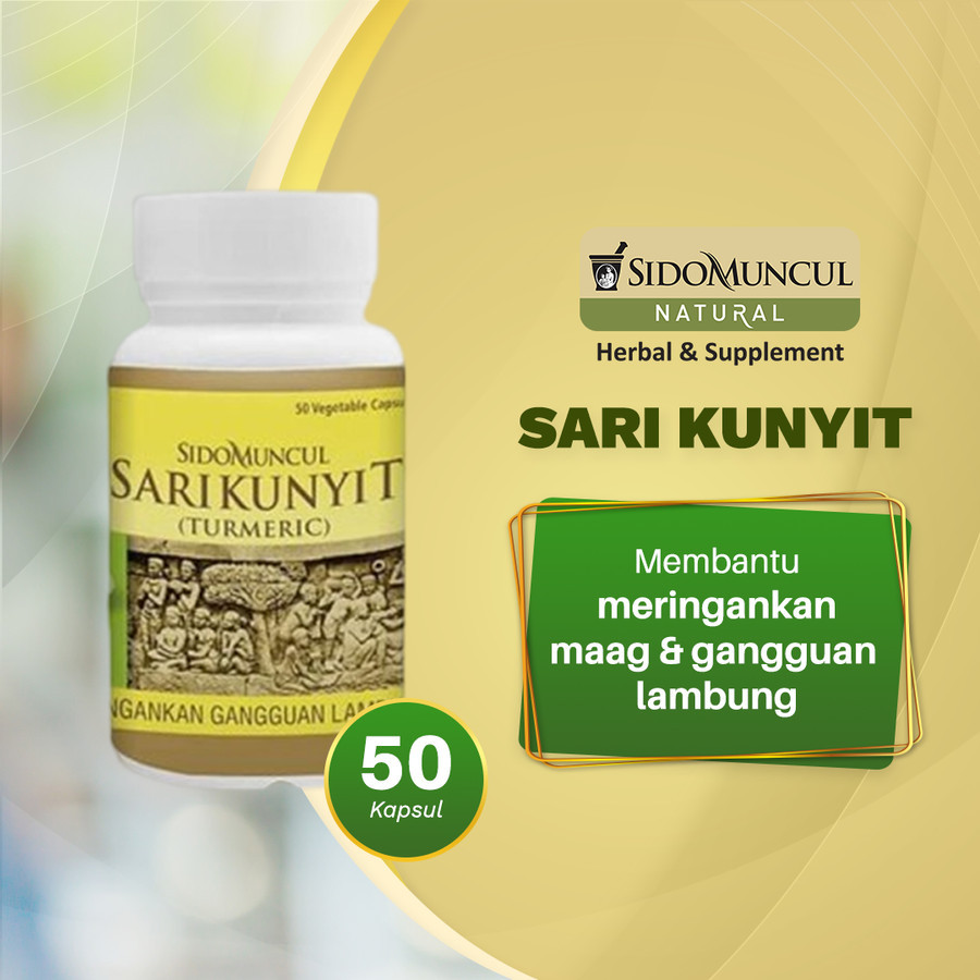 Jual Sido Muncul Sari Kunyit Kotak 50 Kapsul Sidomuncul Turmeric 50