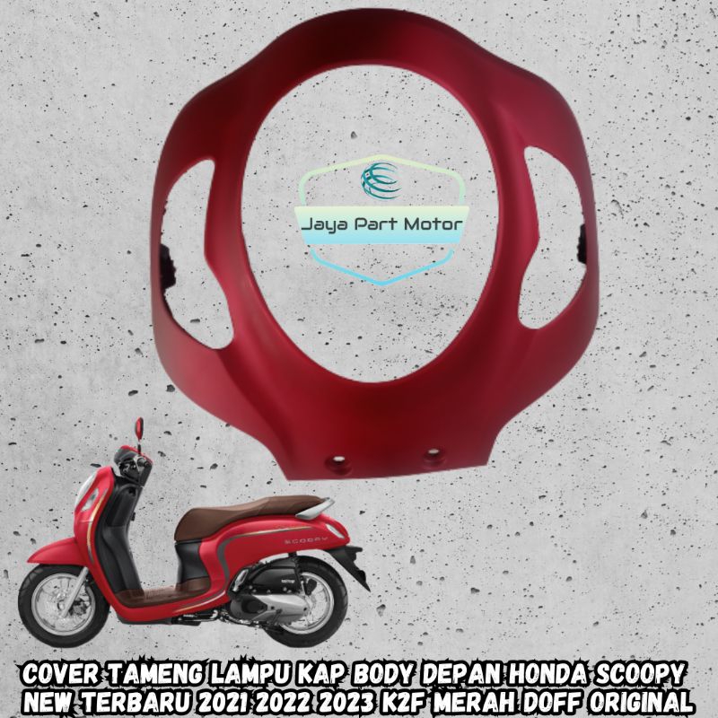 Jual Cover Tameng Lampu Kap Body Depan Honda Scoopy New Terbaru K F Merah Doff