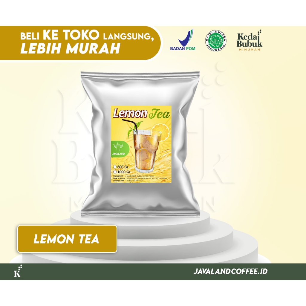 Jual Javaland Bubuk Minuman Varian Tea Teh 1kg Rasa Lemon Tea Lychee Leci Tea 0383