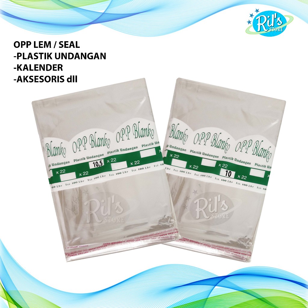 Jual Plastik OPP Lem 10 x 22 & 10.5 x 22 Plastik Undangan / OPP Seal ...