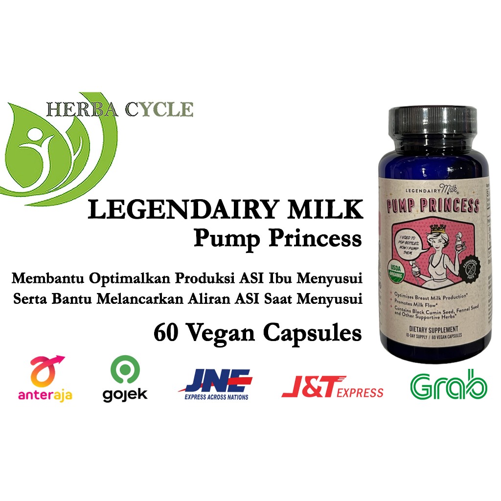 Jual Legendairy Milk Pump Princess 60 Vegan Capsules Optimalkan ...