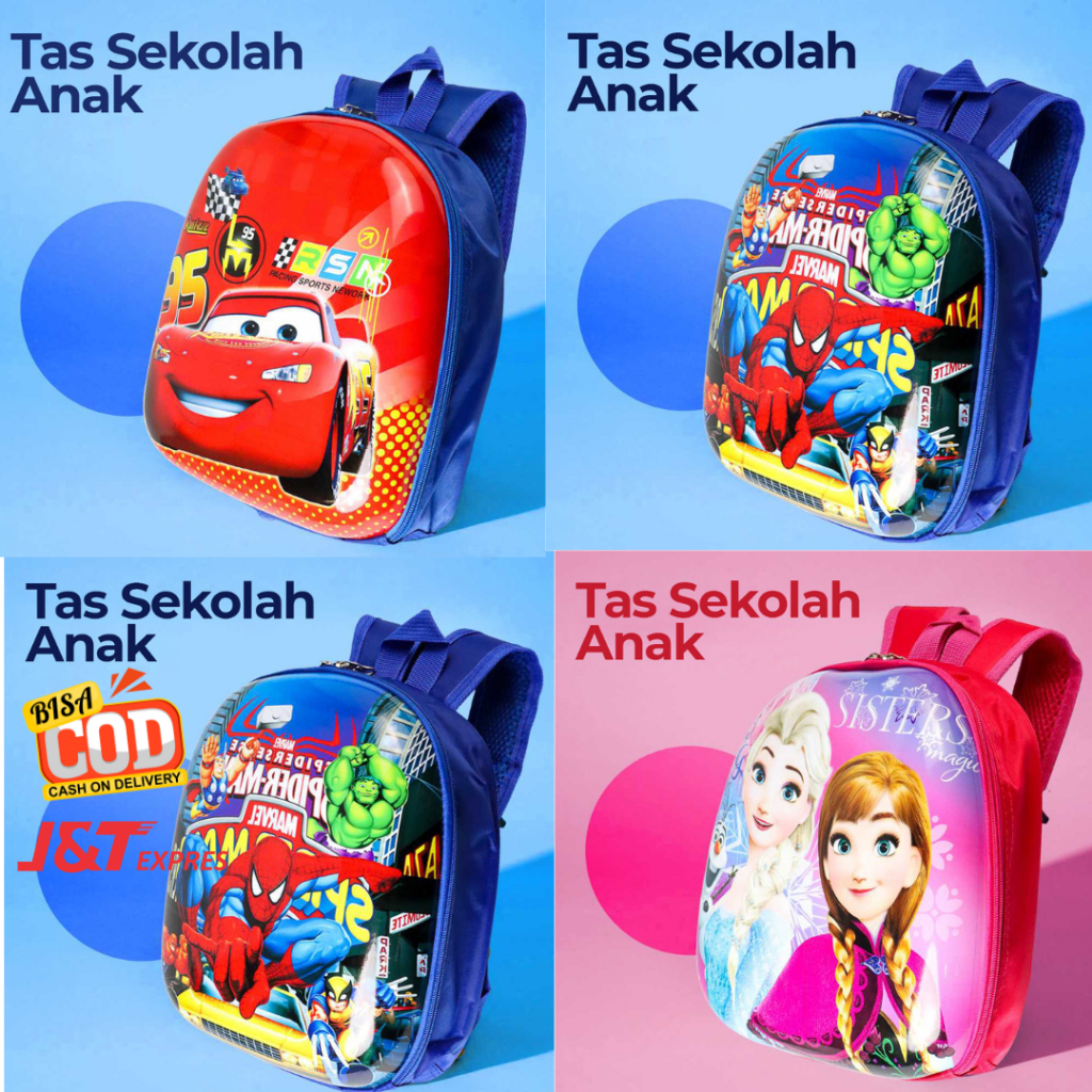 Jual Tas Ransel Anak Sekolah Backpack Karakter Kartun Superhero ...